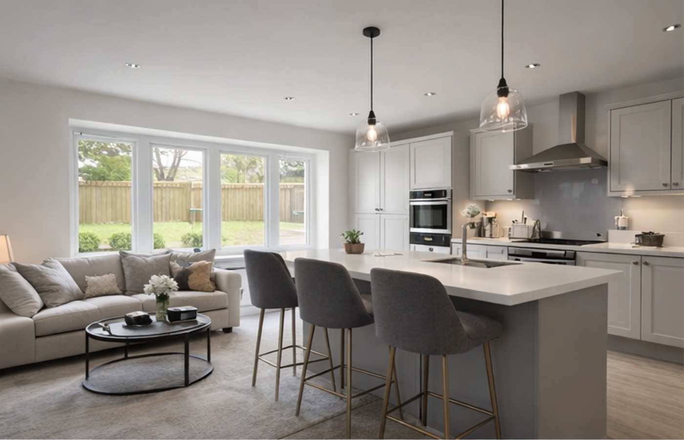 Kitchen and living interior